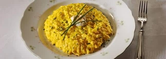 Risotto gorgonzola et safran / Source : www.ilgustoitaliano.fr